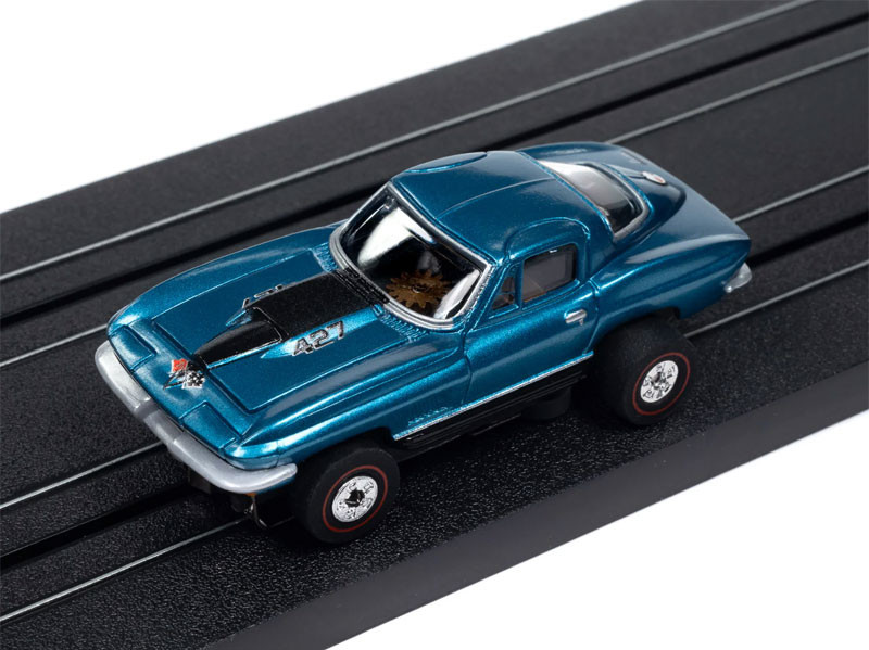 67 Chevy Corvette Coupe ☆HOスロットカー☆入手困難 Auto World 1967 Chevy Corvette Coupe (Marina Blue Poly) Thunderjet
