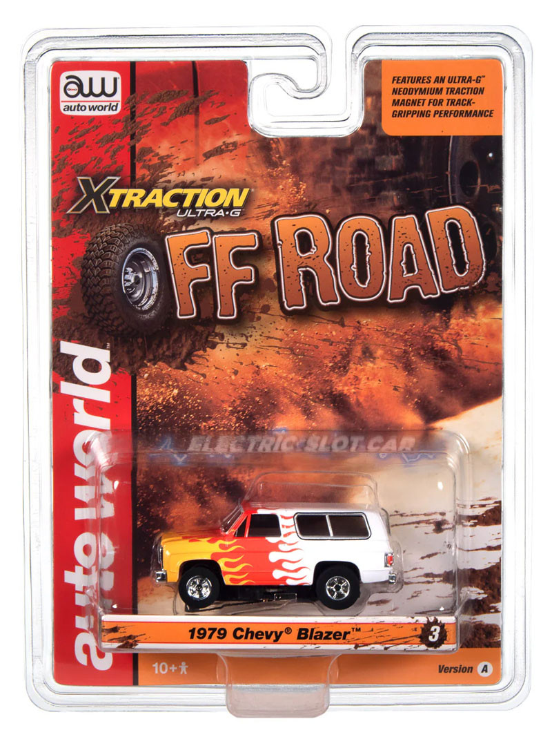 Auto World 1979 Chevy Blazer (White w/Yellow and Red Flames) X