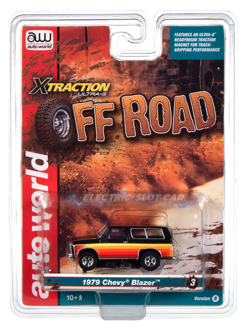 Auto World 1979 Chevy Blazer (Black w/Red & Yellow Side Panels) X