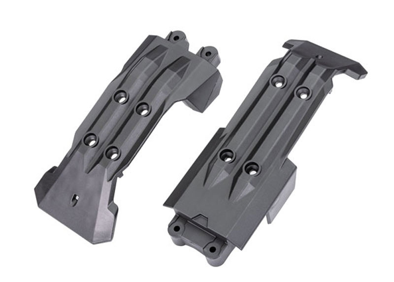 Traxxas 4938 Slitta Posteriore Grigia In Plastica Con Piastra Acciaio Per T-Maxx 3.3 - Ricambio Originale - 5