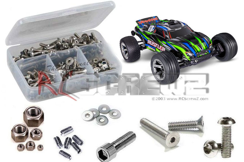 RC Screwz Traxxas Rustler 2WD BL-2S (37354-4) Stainless Steel