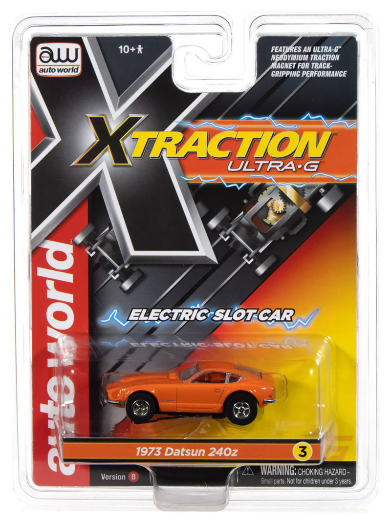 accototoセット Auto World 1973 Datsun 240z (Orange) X-Traction HO Slot Car