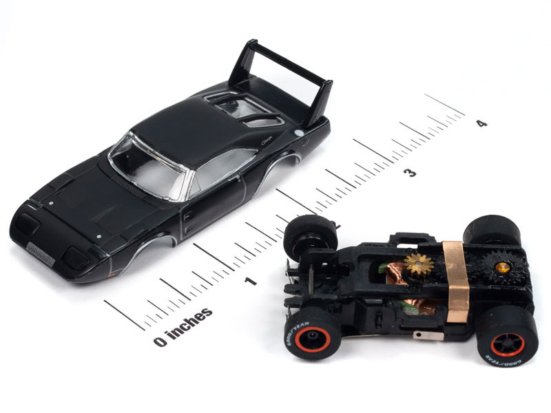 Auto World 1969 Dodge Daytona (Dark Grey) X-Traction HO Slot Car