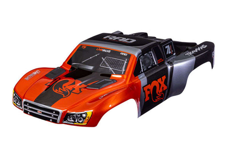 Traxxas Fox Edition Painted Slash Body Assembled with Front & Rear