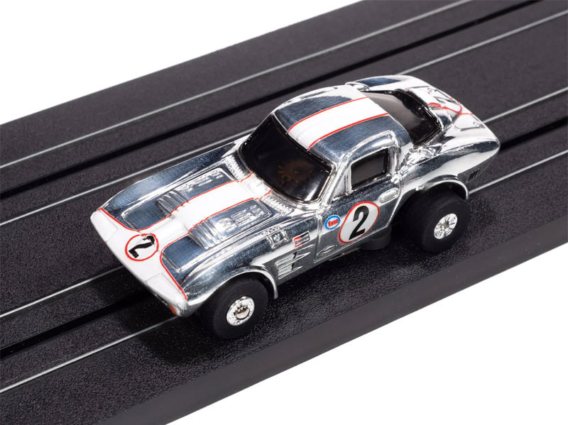 洋楽 CO Presents Auto World 1964 Corvette Grand Sport (Chrome) Thunderjet HO Slot Car