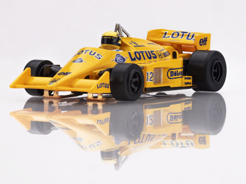 AFX 1987 Lotus 99T Yellow/Blue Mega G+ HO Slot Car