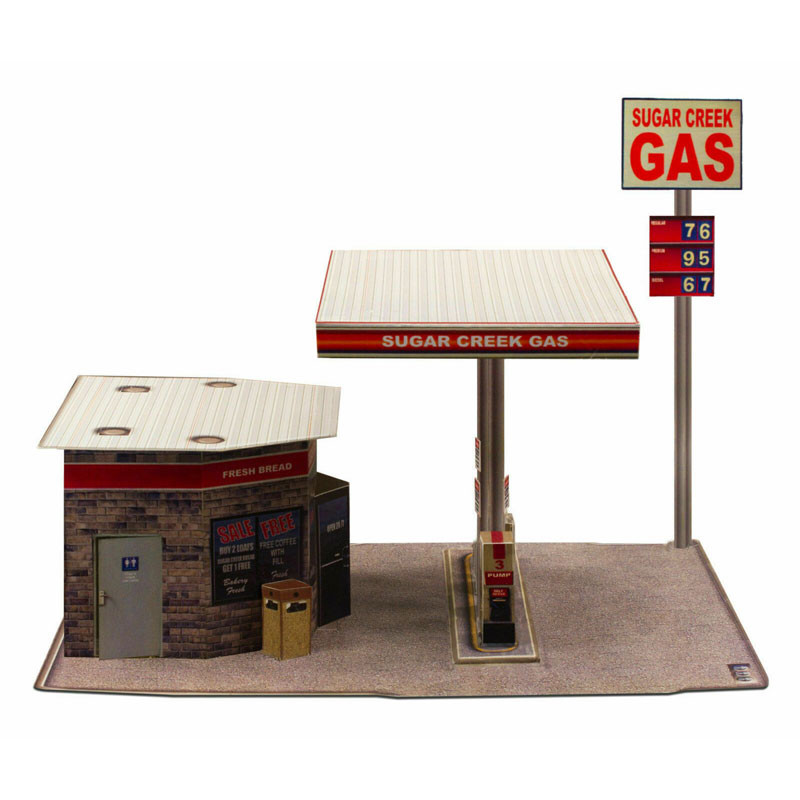 Innovative Hobby Gas Station Building Kit: 1/32 Scale
