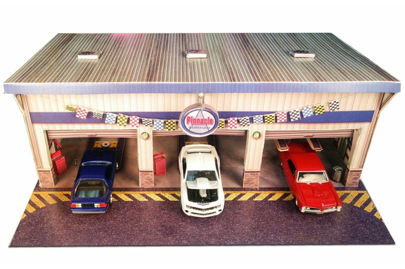 ミニカー TOP SECRET PIT DIORAMA GARAGE TOP SECRET PIT DIORAMA GARAGE Top Secret Supra sitting on the