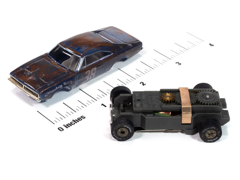 Auto World 1969 Dodge Charger (Dark Blue) Thunderjet HO Slot Car