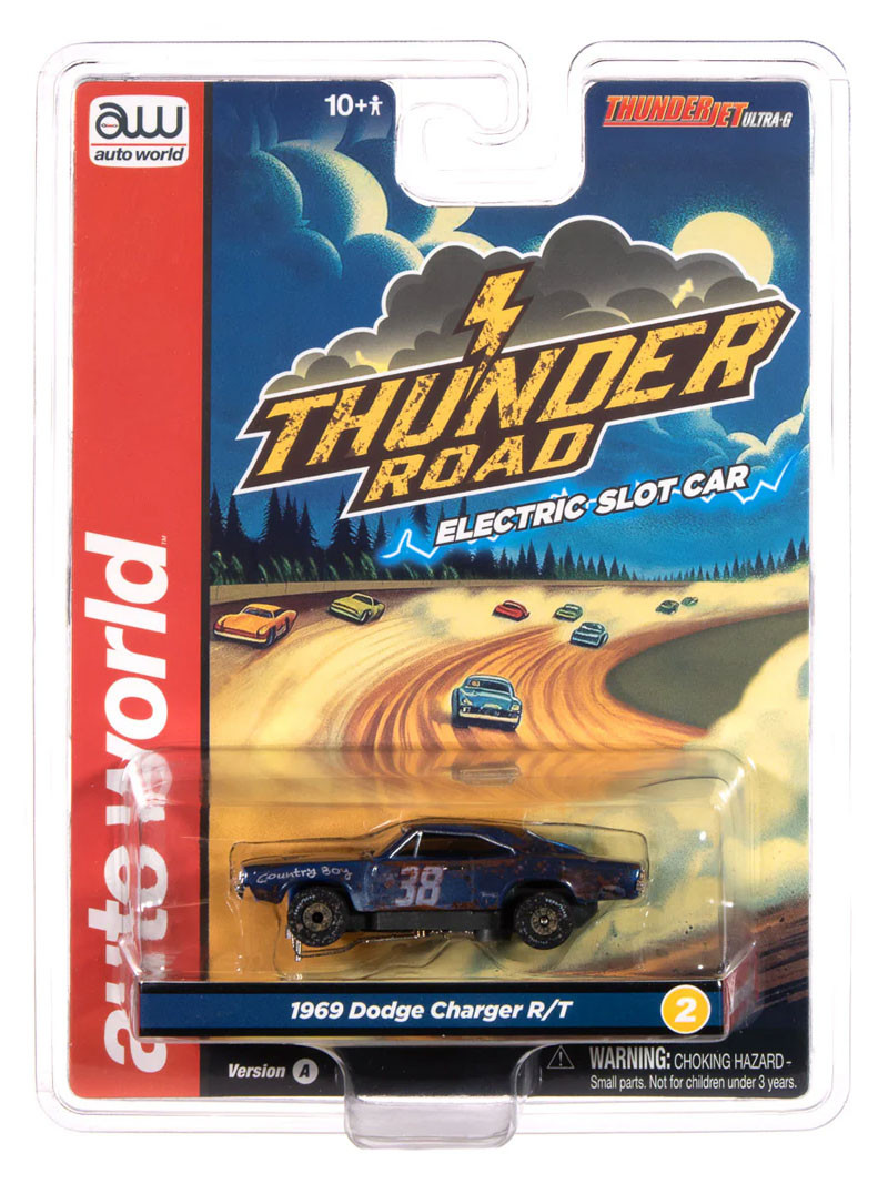 Auto World 1969 Dodge Charger (Dark Blue) Thunderjet HO Slot Car