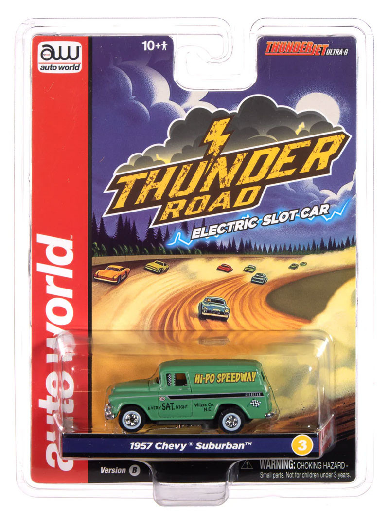57 Chevrolet Suburban☆HOスロットカー/AFX/TYCO Auto World 1957 Chevy Suburban (Green) Thunderjet HO Slot Car