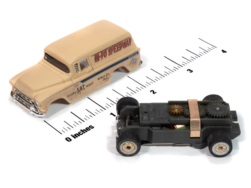 Auto World 1957 Chevy Suburban (Tan) Thunderjet HO Slot Car