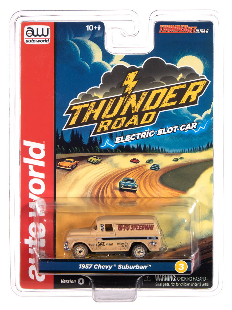 57 Chevrolet Suburban☆HOスロットカー/AFX/TYCO Auto World 1957 Chevy Suburban (Tan) Thunderjet HO Slot Car