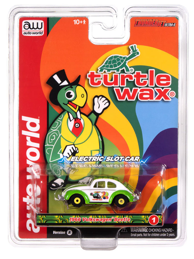 Auto World 1966 Volkswagen Beetle Turtle Wax (White & Green