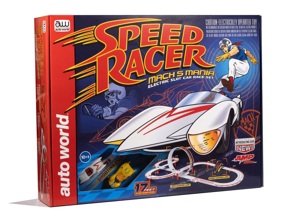 Auto World Speed Racer Mach 5 Mania 17-Foot HO Slot Car Race Set