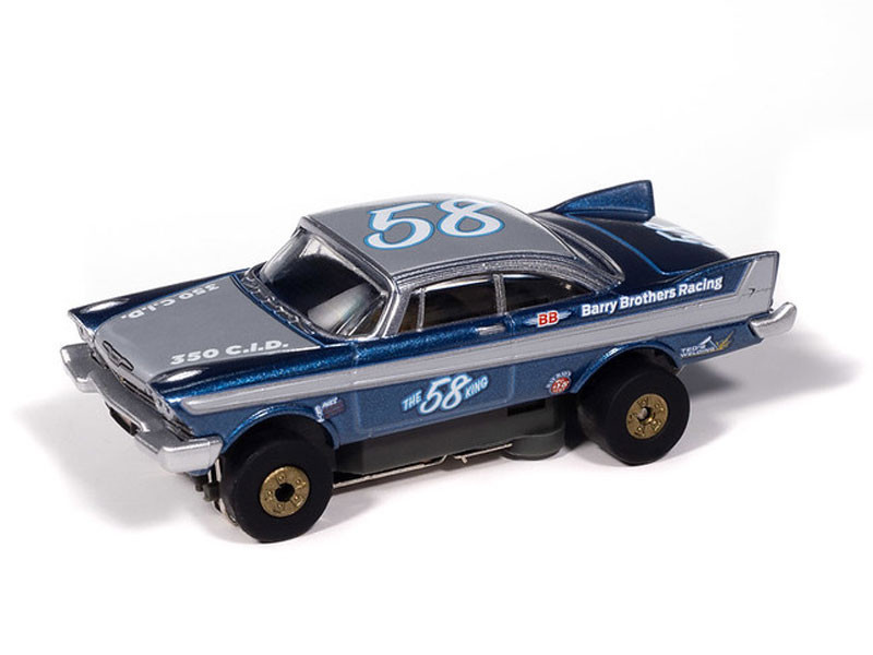 Auto World 1958 Plymouth Fury (Metallic Blue & Silver) Thunderjet