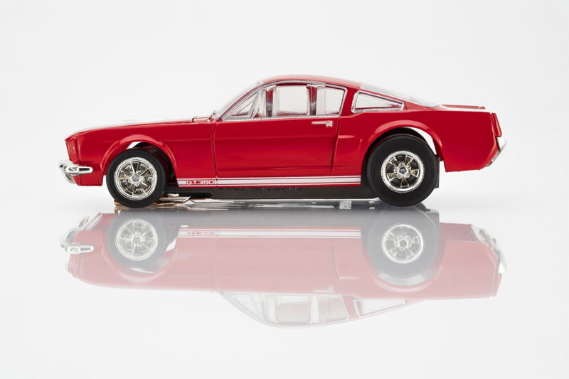 AFX 1966 Shelby Mustang GT350 Red/White Stripes Mega G+ HO Slot Car