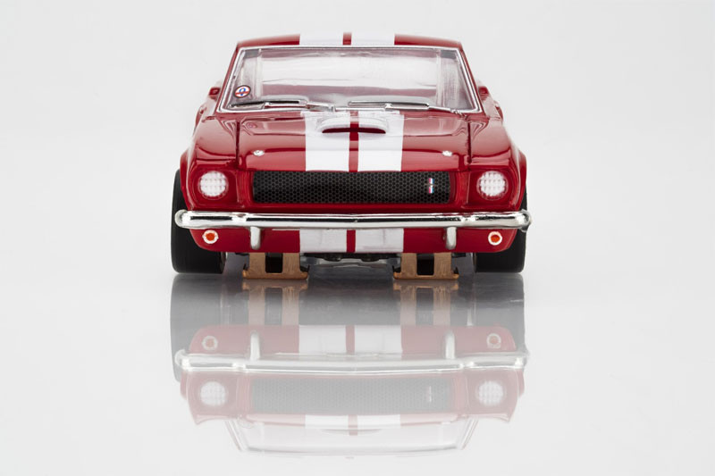 AFX 1966 Shelby Mustang GT350 Red/White Stripes Mega G+ HO Slot Car
