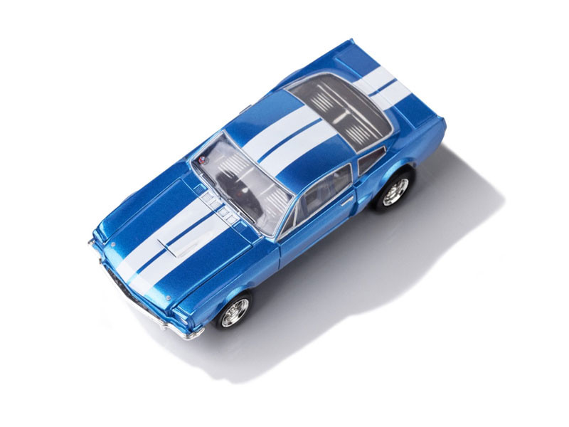 AFX 1966 Shelby Mustang GT350 Blue/White Stripes Mega G+ HO Slot