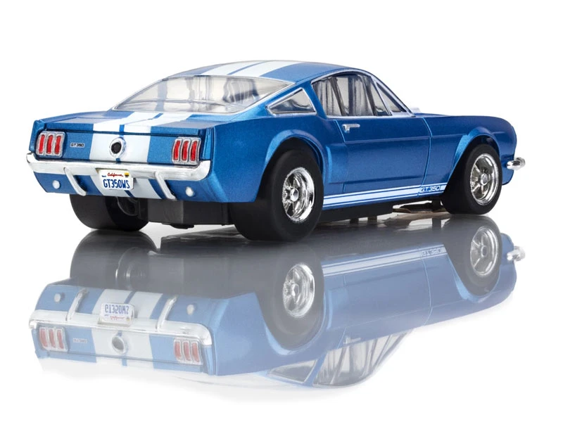 AFX 1966 Shelby Mustang GT350 Blue/White Stripes Mega G+ HO Slot Car