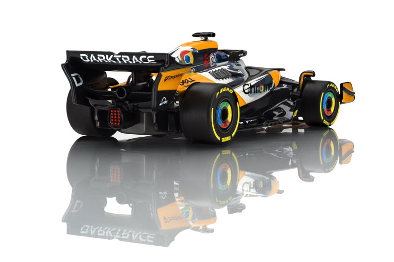 AFX McLaren F1 MCL38 #81 Austin Chrome Edition Mega G+ HO Slot Car