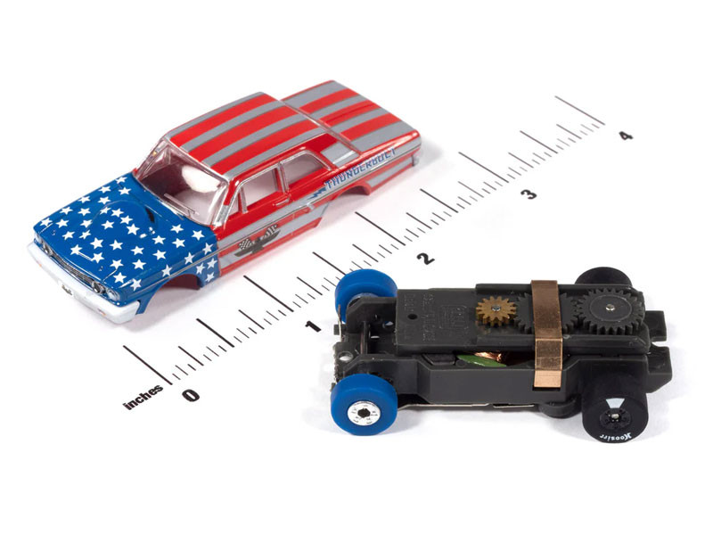 Auto World 1964 Ford Thunderbolt (Silver, White, Red & Blue