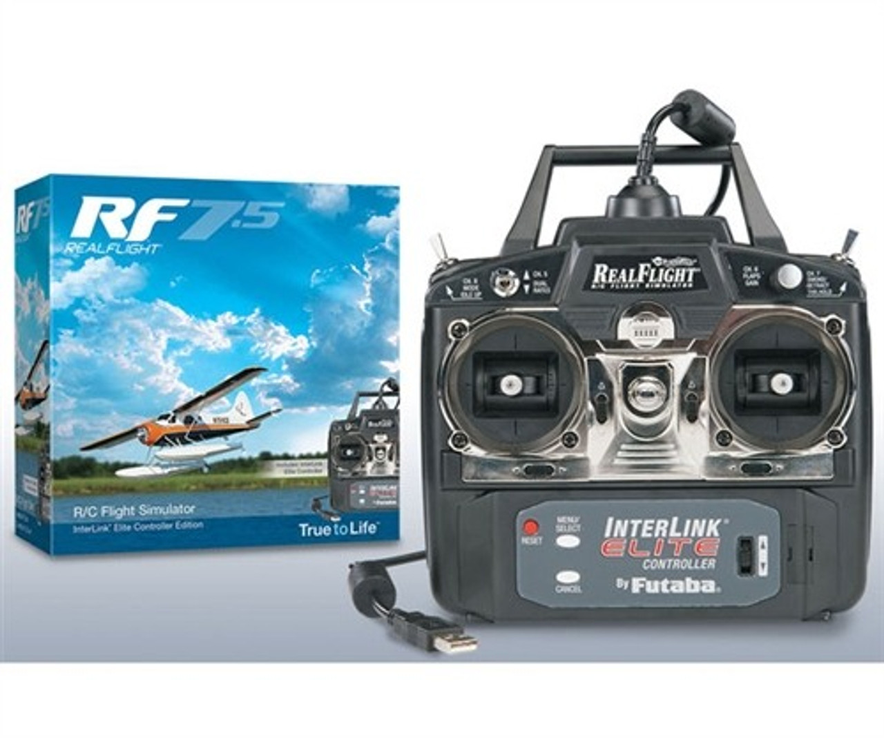 Great Planes RealFlight 7.5 RC Flight Simulator w/Interlink Elite  Transmitter