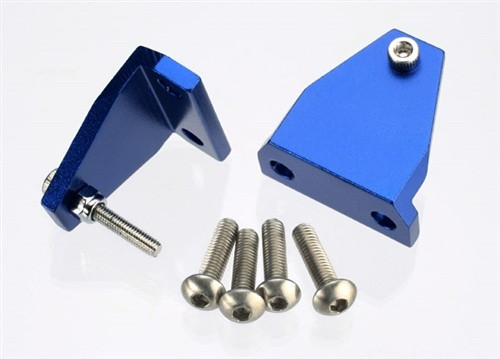 Hot Racing Aluminum Adjustable Trim Tab Set For Traxxas Spartan (Blue) SPN311AR06