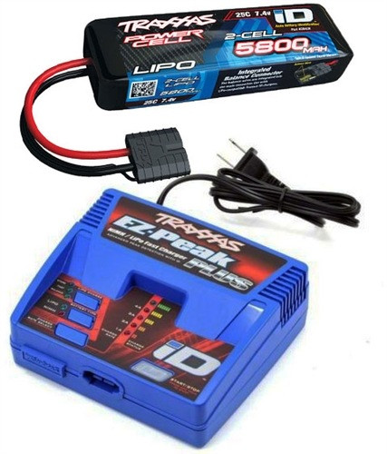 Traxxas EZ-Peak Plus Charger 5800mAh 2S LiPo Combo