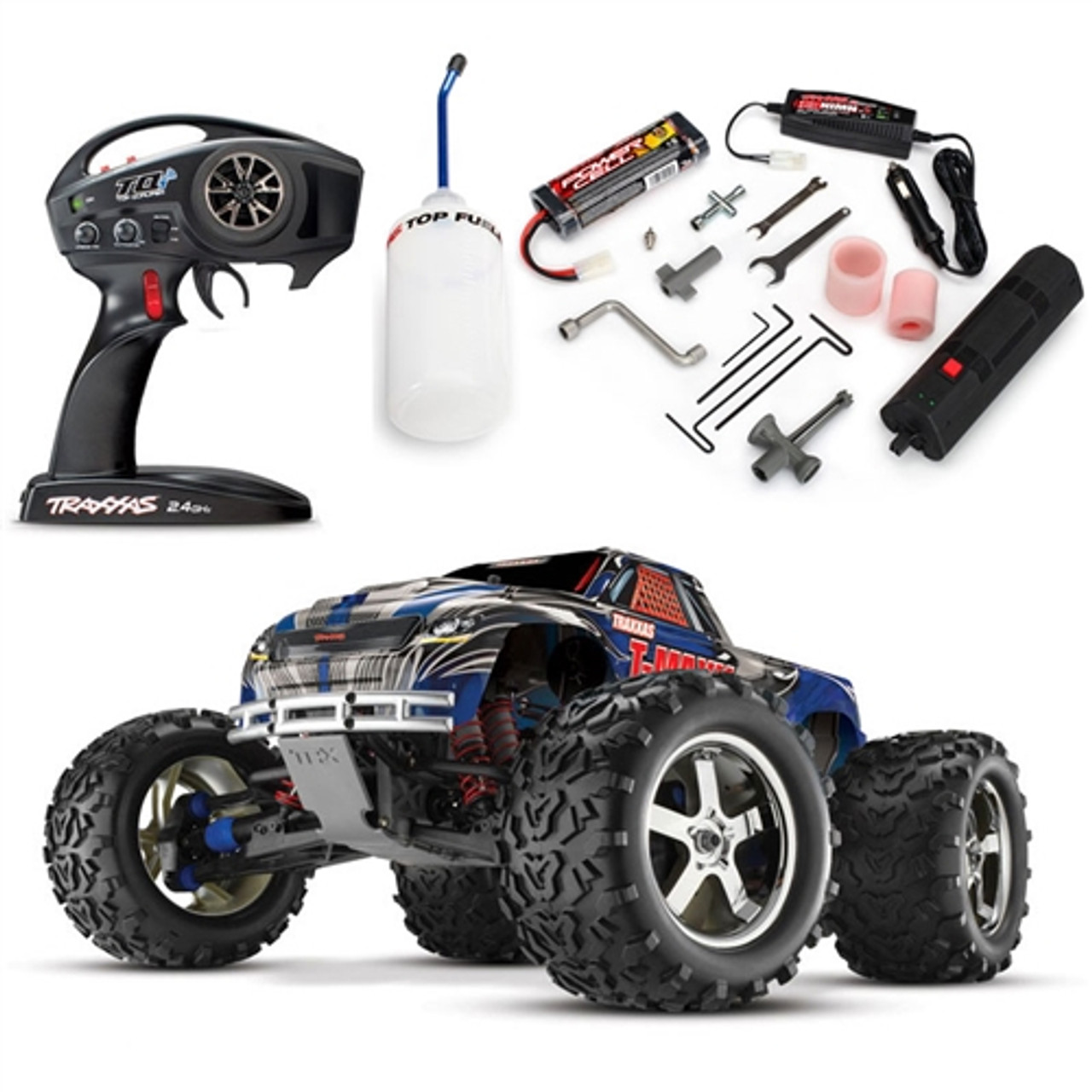 traxxas t maxx gas powered rc truck