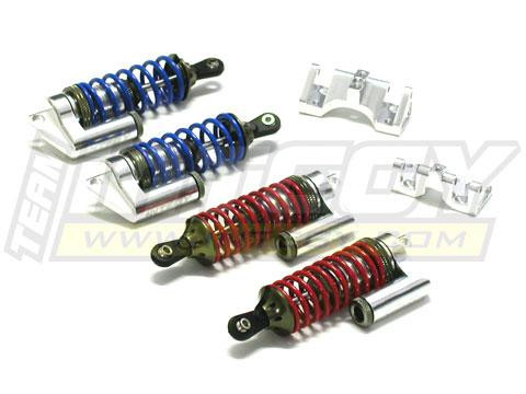 Integy MSR6 Piggyback Shock Set (4) (Silver) Revo