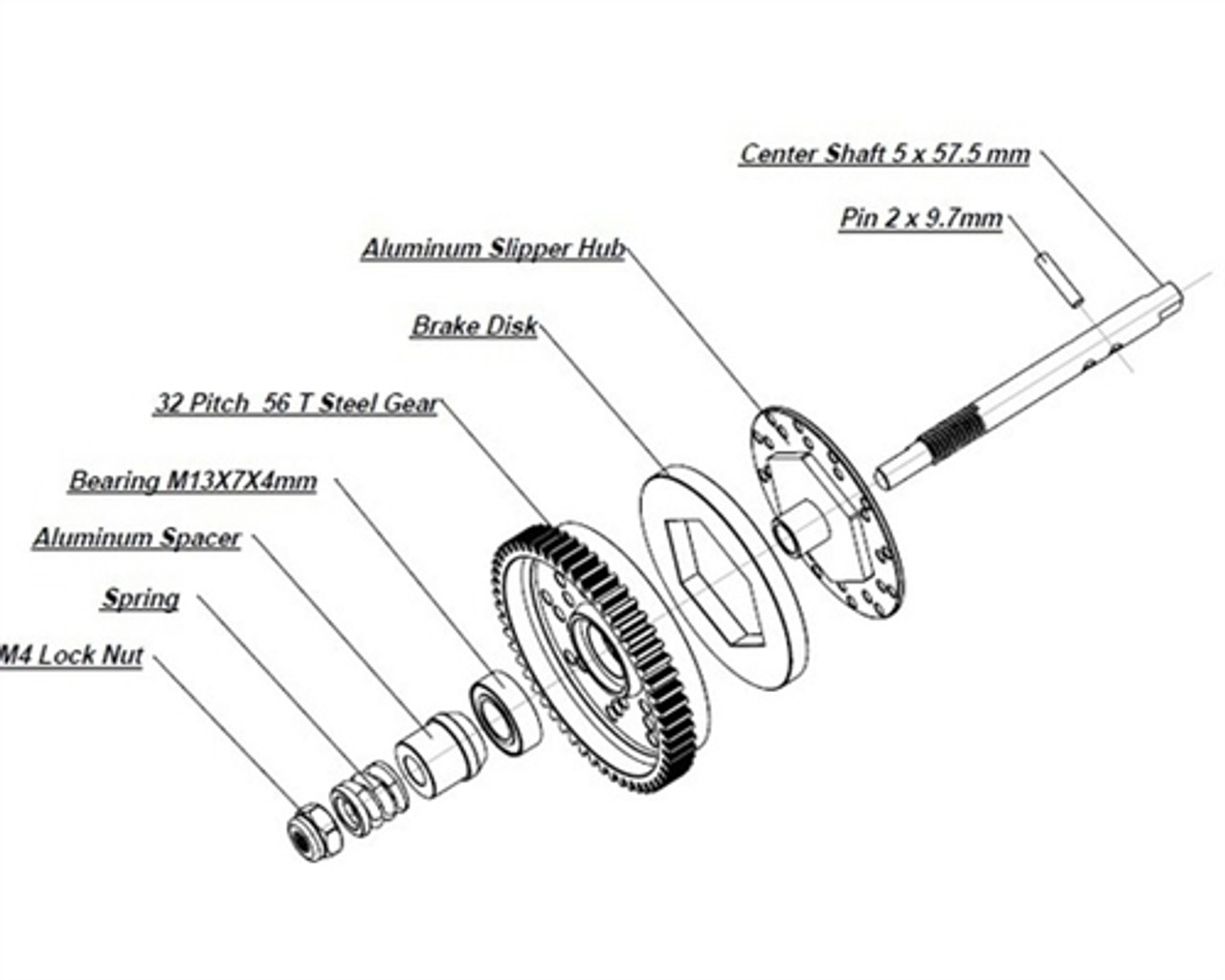 traxxas slash 4x4 slipper clutch assembly