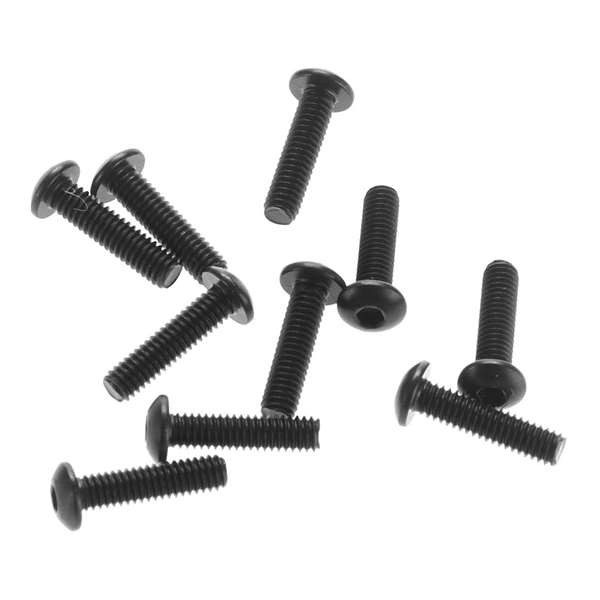 Innensechskant Gewindebohrer Flachkopf M2.6x10 Mm – Schwarz, 10 Stück