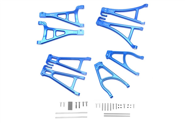 GPM Aluminum Front Lower Suspension Arm Set (10pc) For Traxxas E-Revo 2.0 - Blue