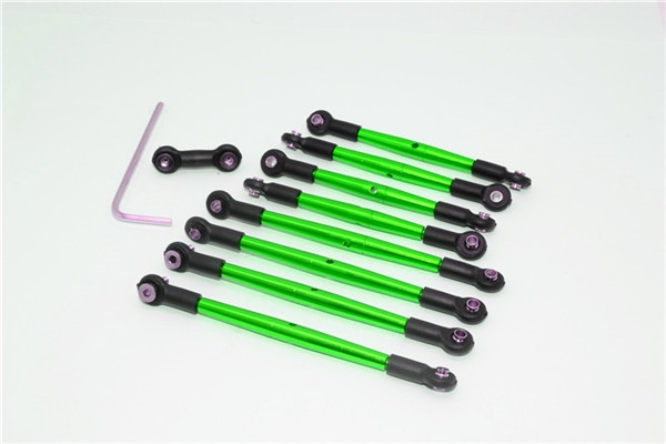 GPM Complete Green Aluminum Tie Rod & Pushrod Set