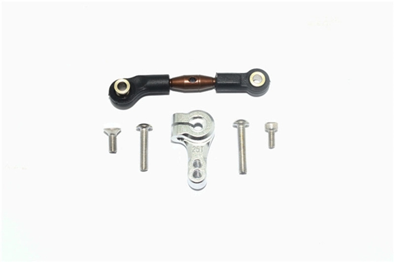 GPM Silver Aluminum Servo Horn & Spring Steel Link