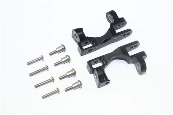 GPM Black Aluminum Front Caster Blocks for 4x4 Sla