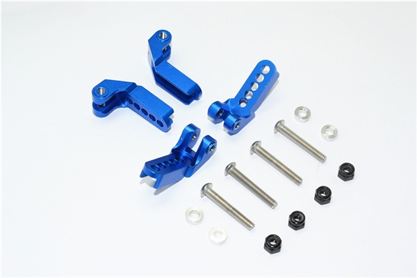 GPM Blue Aluminum Adjustable Front & Rear Shock Mo