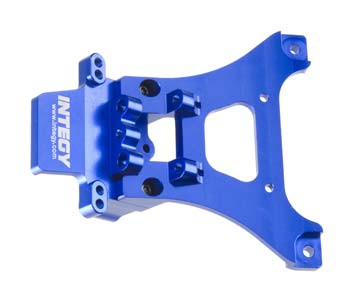 Integy Blue Aluminum Front Bulkhead Traxxas Jato