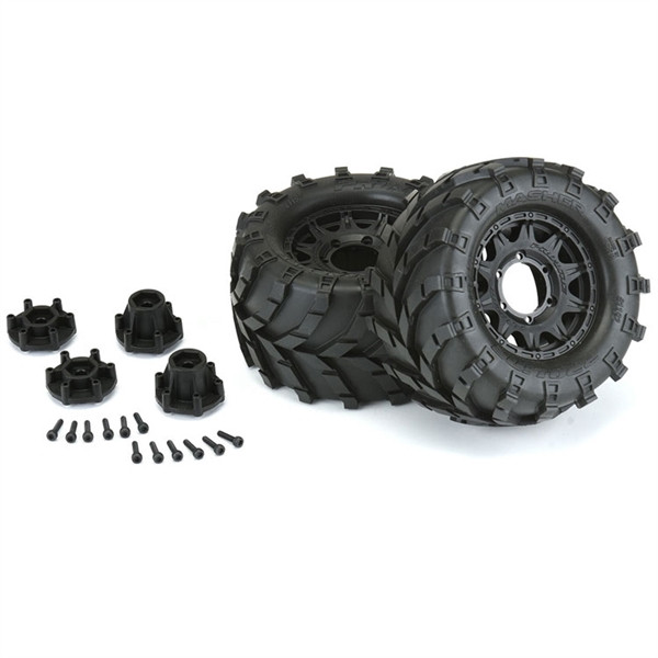 Pro-Line Masher 2.8 Tires on Raid Black 6x30 Fr/Rr