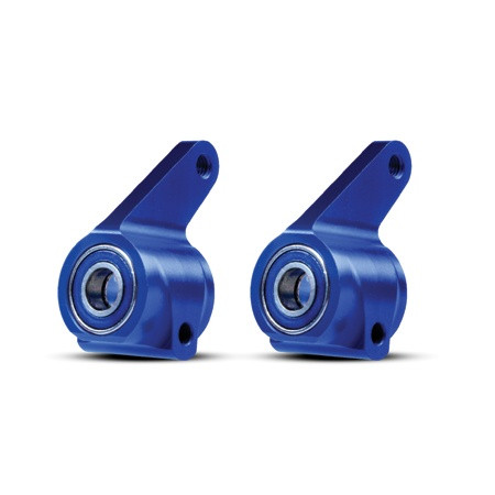 Traxxas Aluminum Front Steering Blocks (Blue): Sta