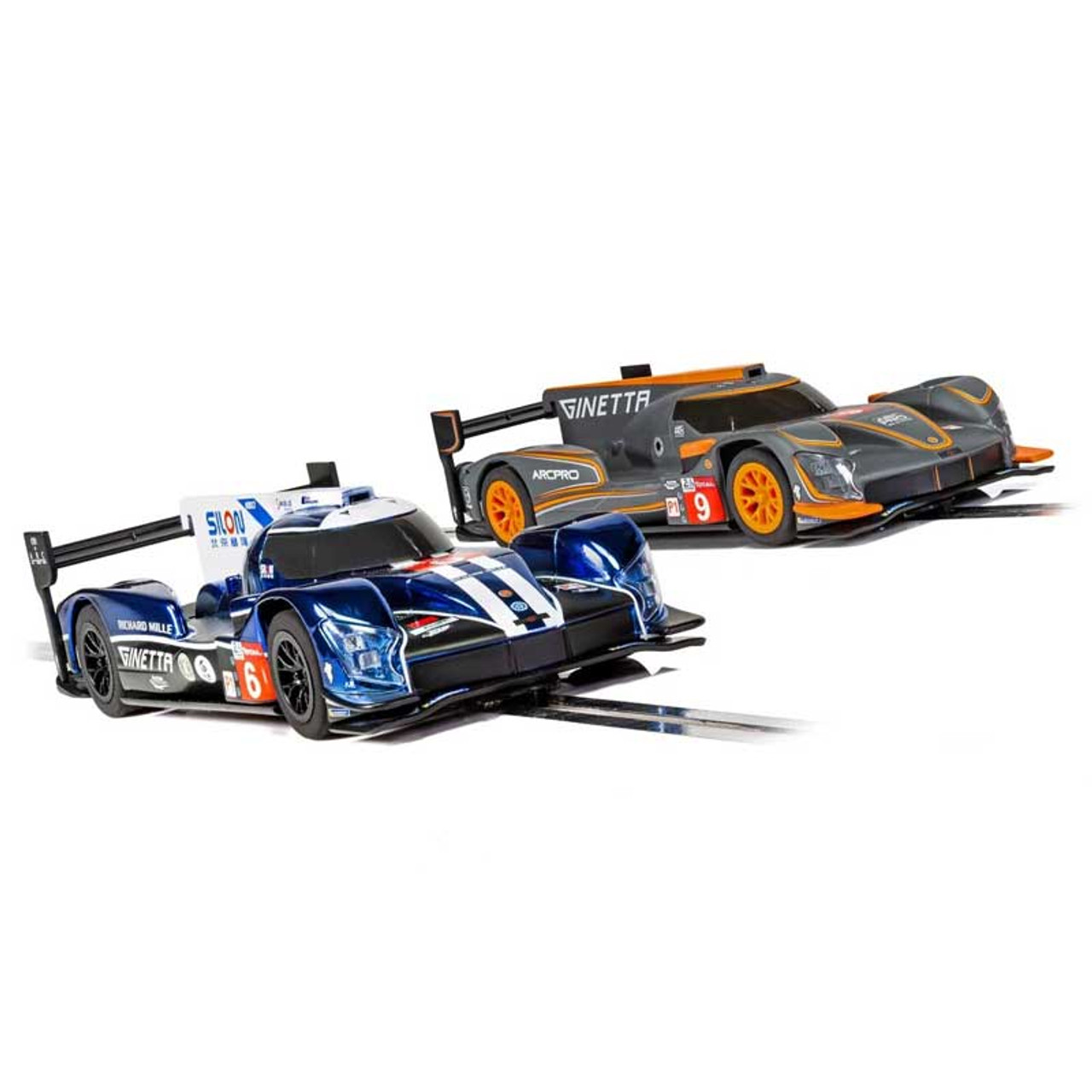 Scalextric ARC PRO 24h Le Mans Ginetta LMP1 Blue and Ginetta LMP1  White/Orange 1/32 Slot Car Set