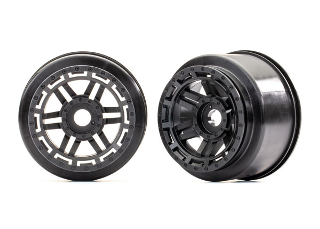 Traxxas Maxx Black Wheels (2) w/17mm Hex | Traxxas 8971