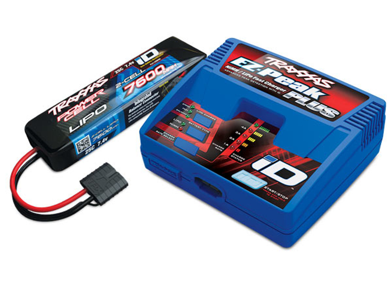 Traxxas EZ-Peak ID Charger & 2S 7600mAh LiPo Battery