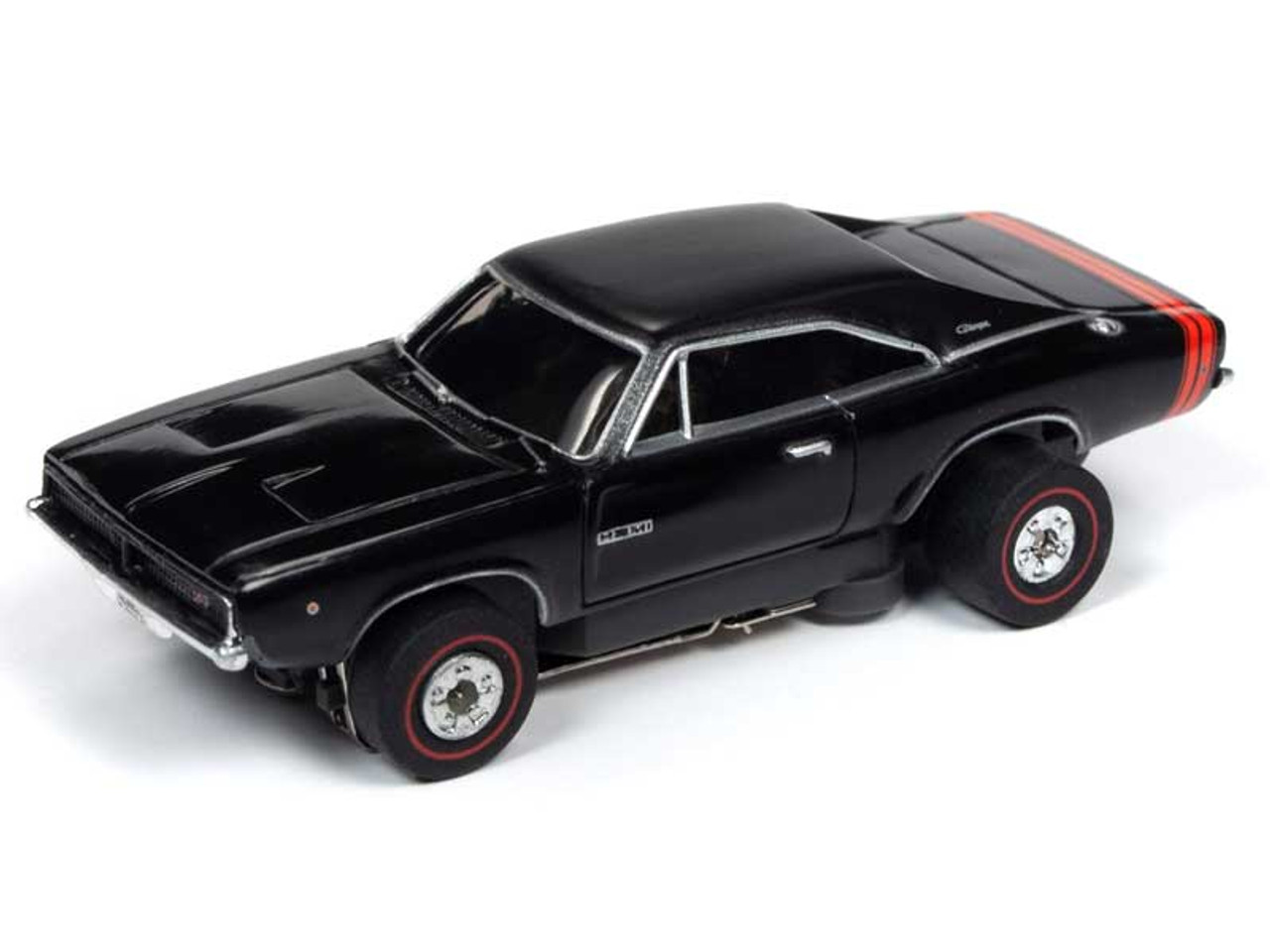 Auto World 1968 Dodge Charger Black Thunderjet HO Slot Car