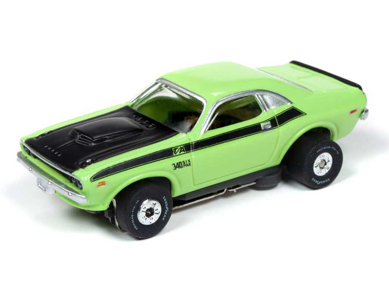 Auto World 1970 Dodge Challenger T/A Lime Green Thunderjet HO Slot