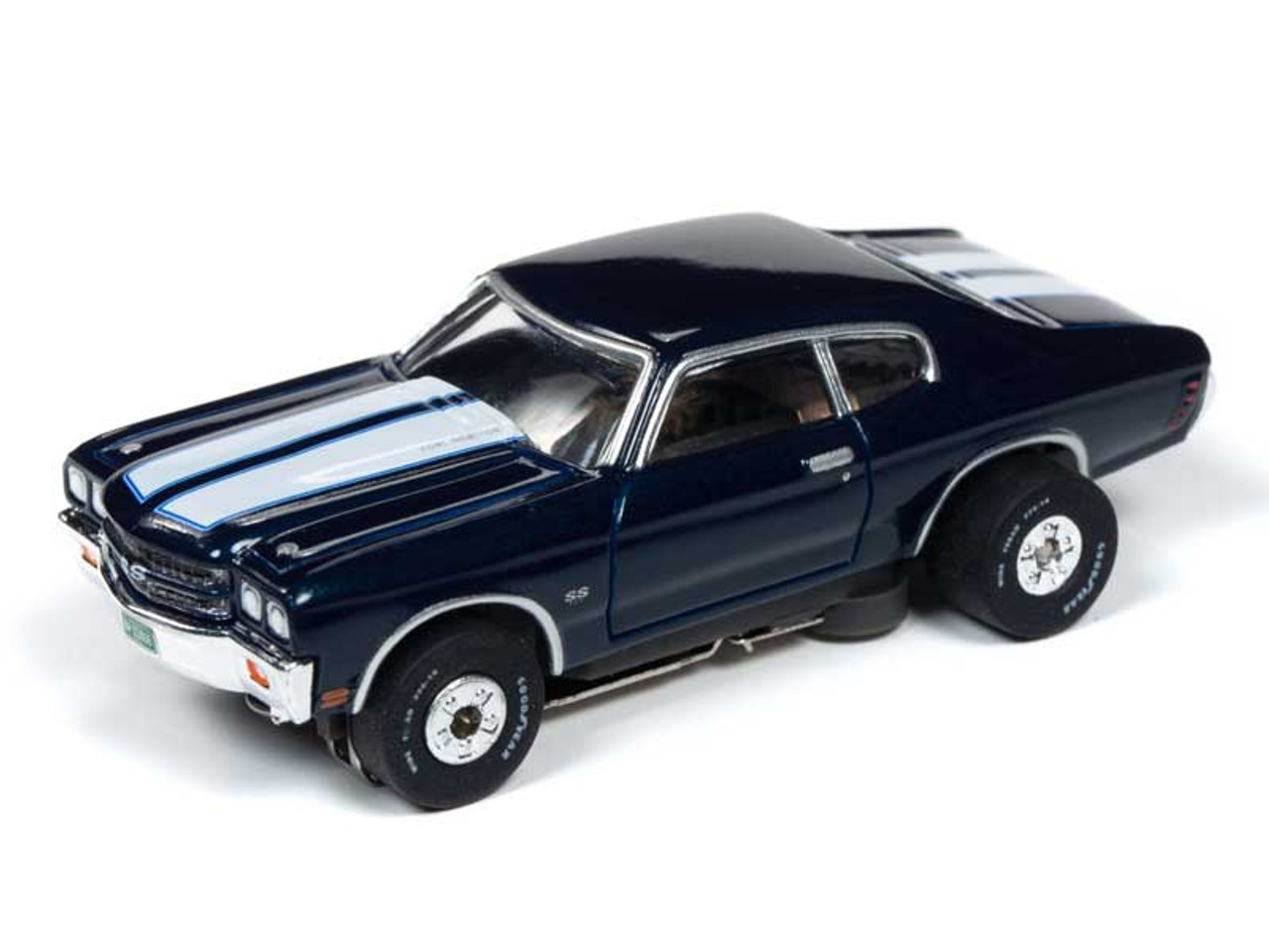 Auto World 1970 Chevrolet Chevelle SS Dark Blue Thunderjet HO Slot