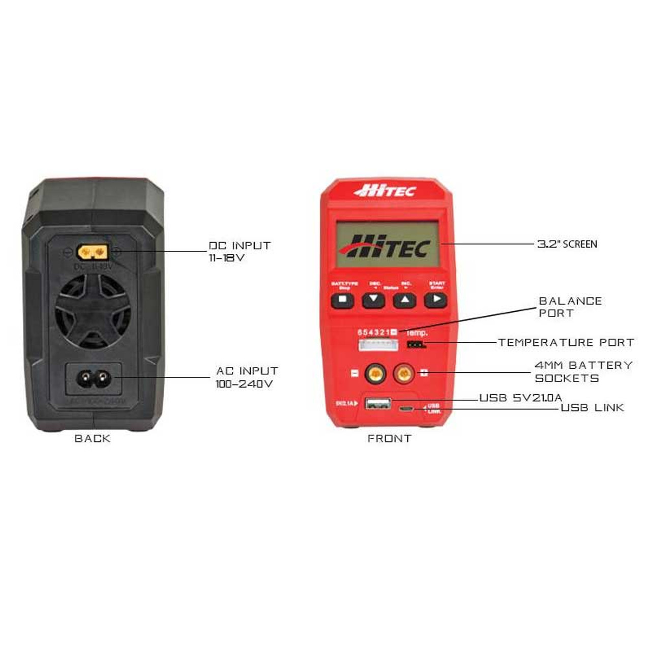 HiTEC】multi chargerX2 ULTIMA Hitec X2 200 Ultima Dual Port