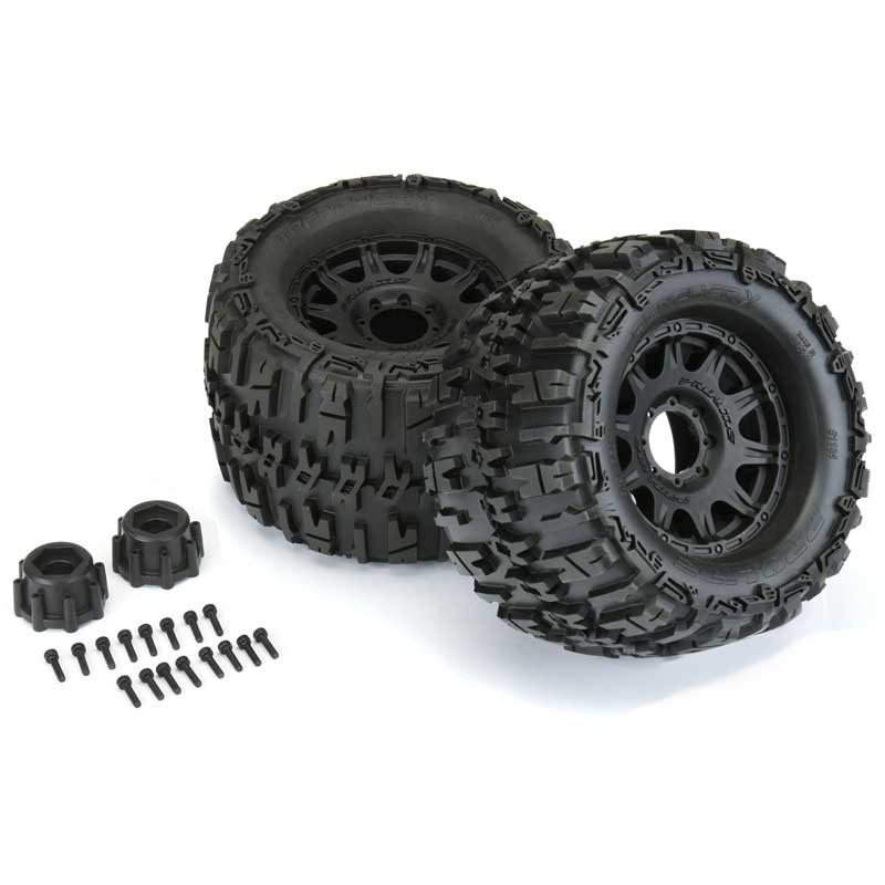 PROLINE TRENCHER ⭐️新品⭐️タイヤ ホイル組み込み済み Pro-Line Trencher X 3.8 on Raid 8x32 17mm Removable Hex Wheels