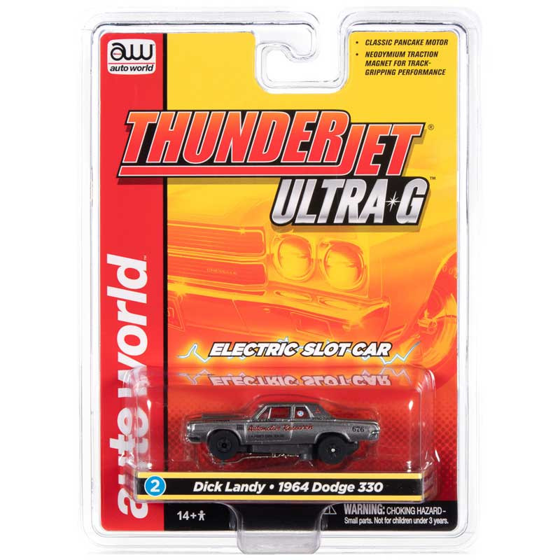 Auto World 1964 Dodge 330 Dick Landy Gray Thunderjet HO Slot Car